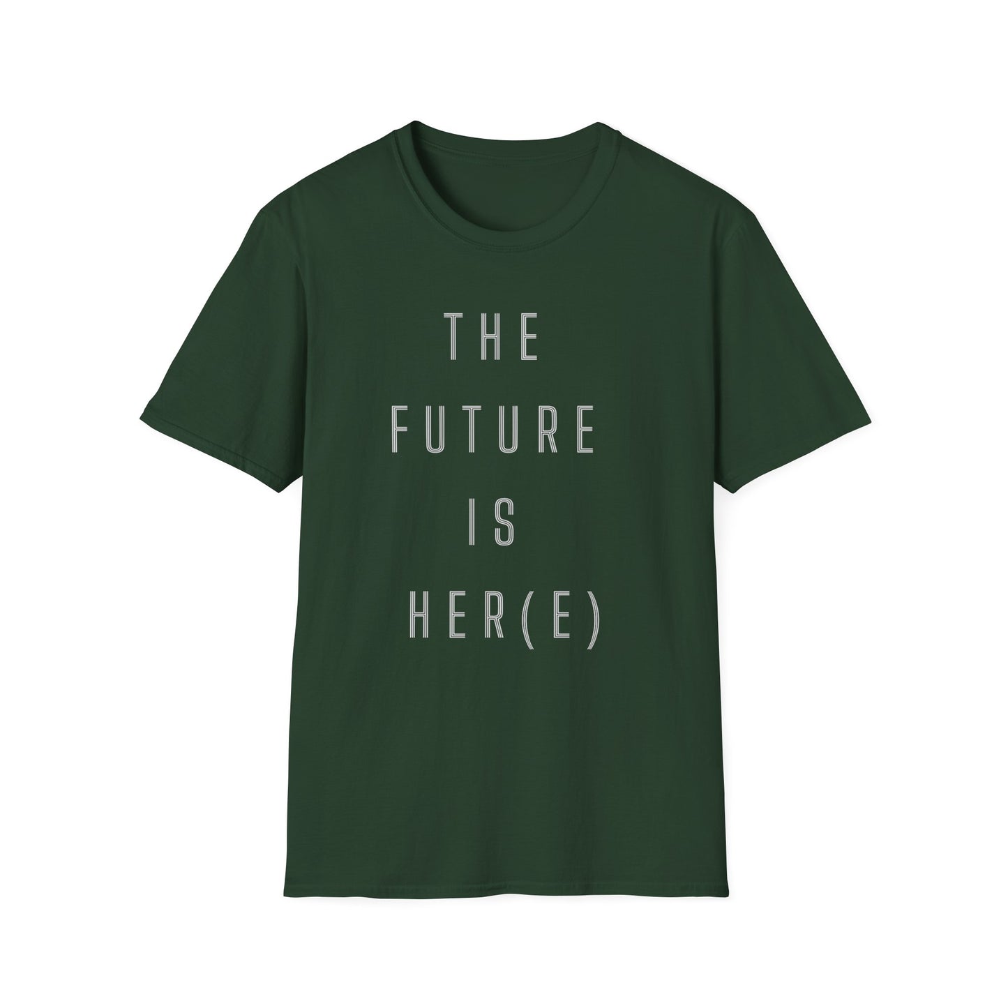 Unisex Softstyle T-Shirt - The Future Is Her(e)