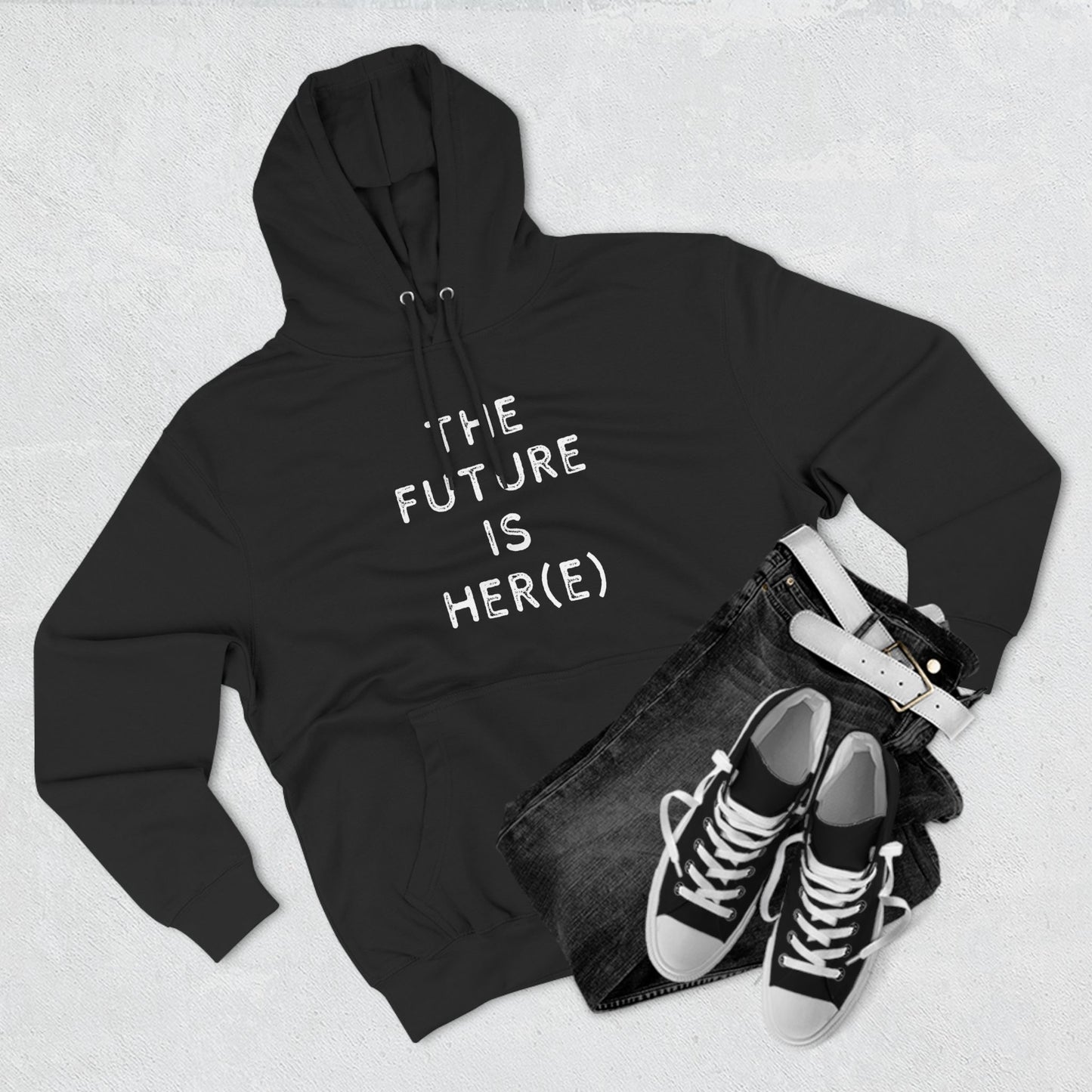 Fleece Hoodie - Feminist 'The Future is Her' Design