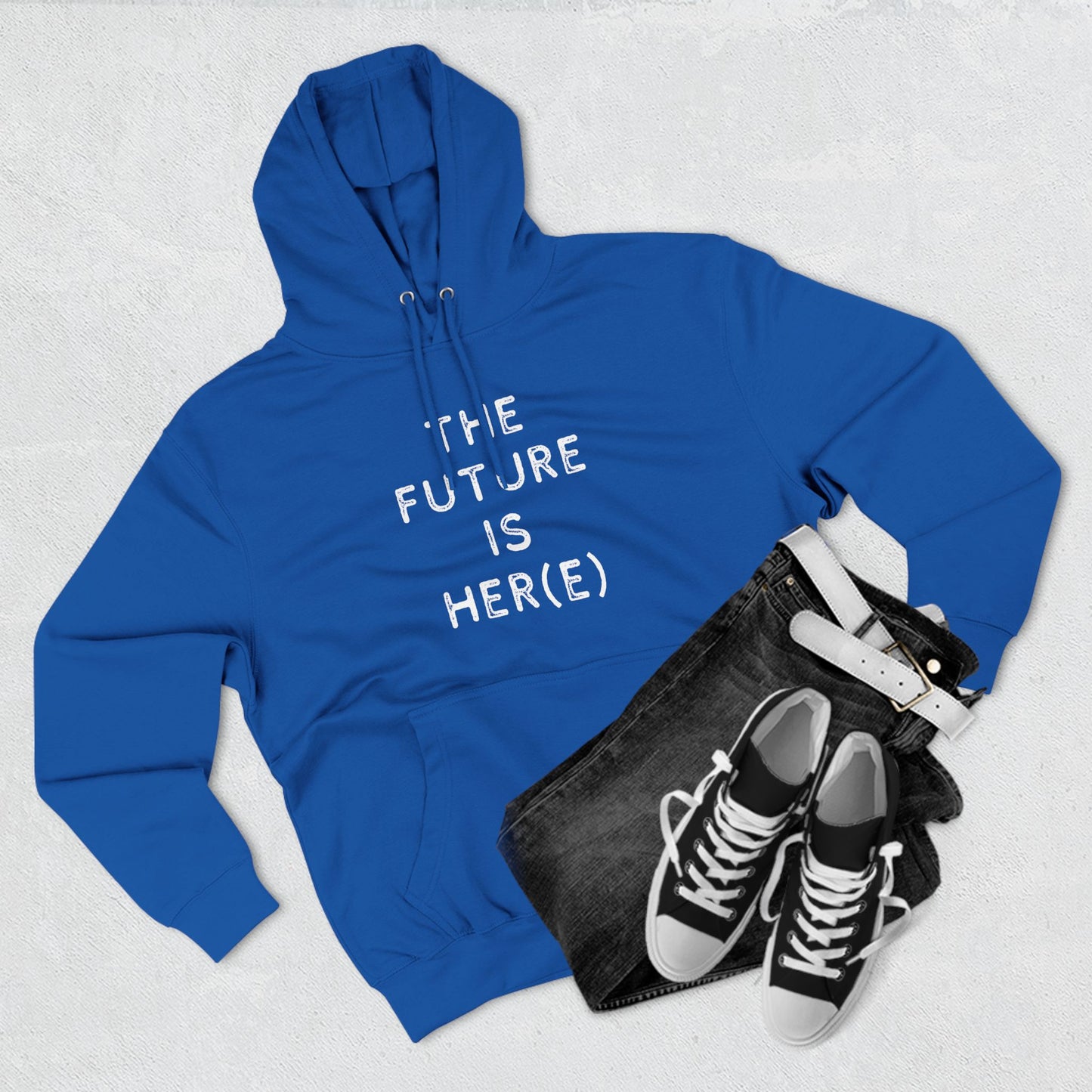 Fleece Hoodie - Feminist 'The Future is Her' Design