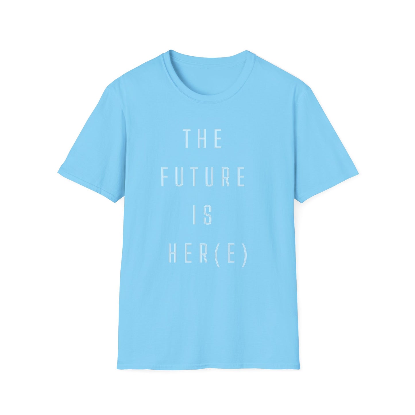 Unisex Softstyle T-Shirt - The Future Is Her(e)